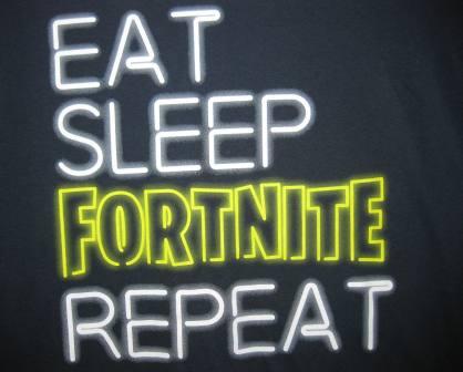Eat Sleep Fortnite Repeat Black - Boys/Girls 2XL / Adult L Shirt